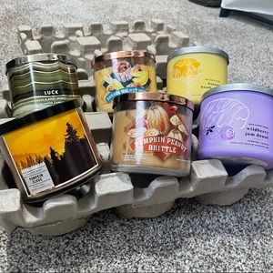 6, 3-wick candles